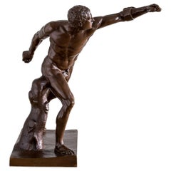 Mid-19th Century French Bronze Figure of the Borghese Gladiator