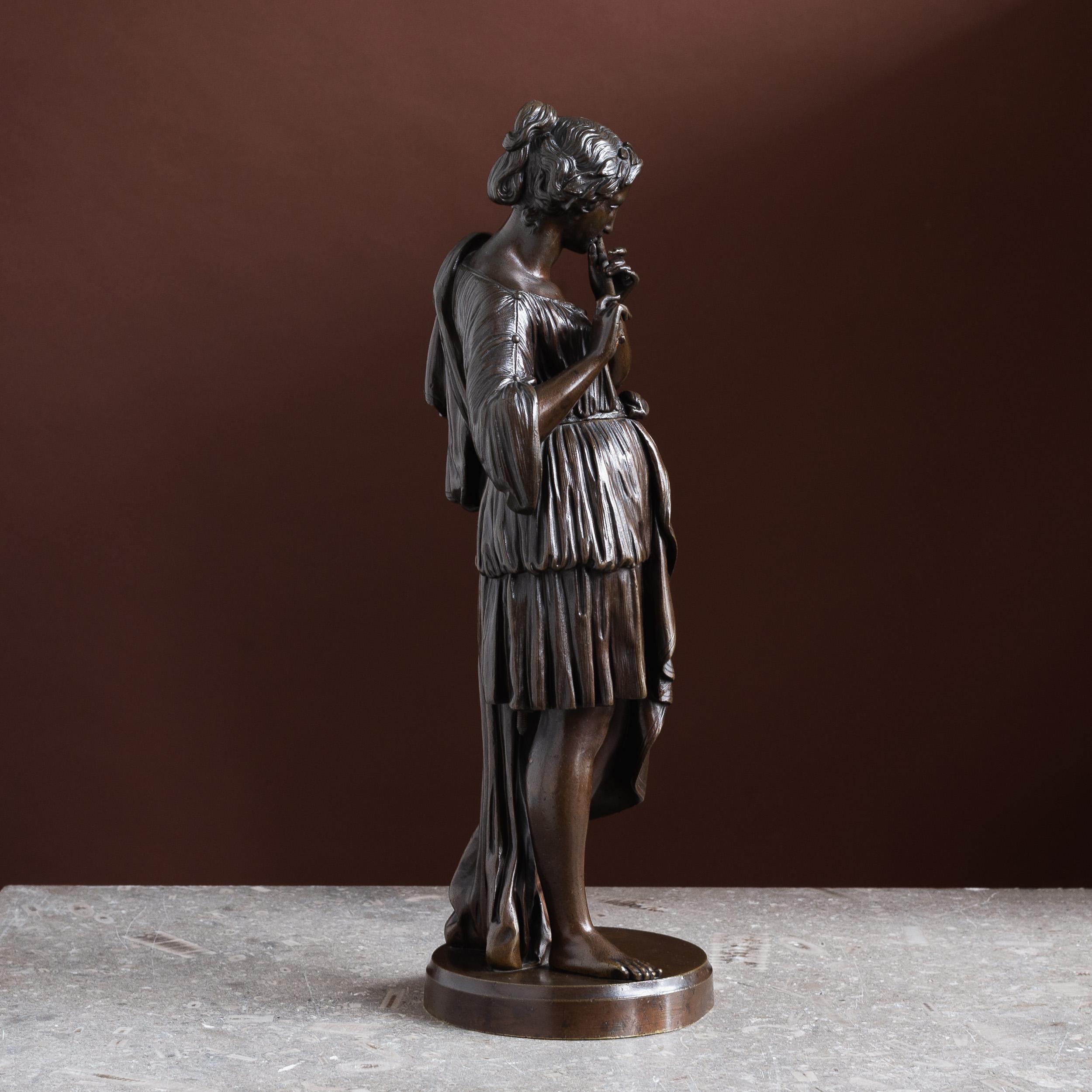 Greco classico Bronzo francese di Euterpe della metà del XIX secolo in vendita