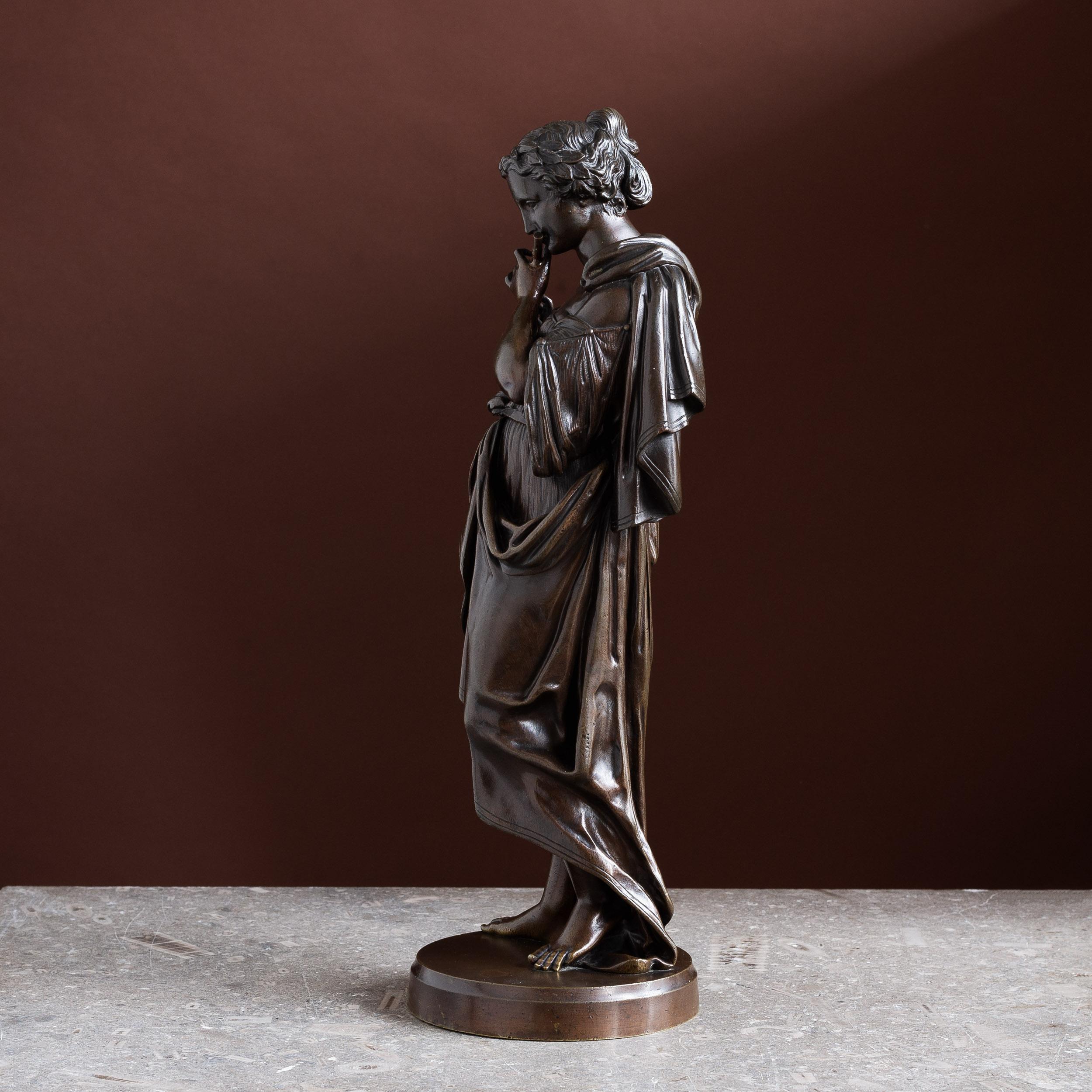 Bronzo francese di Euterpe della metà del XIX secolo In condizioni buone in vendita a London, GB