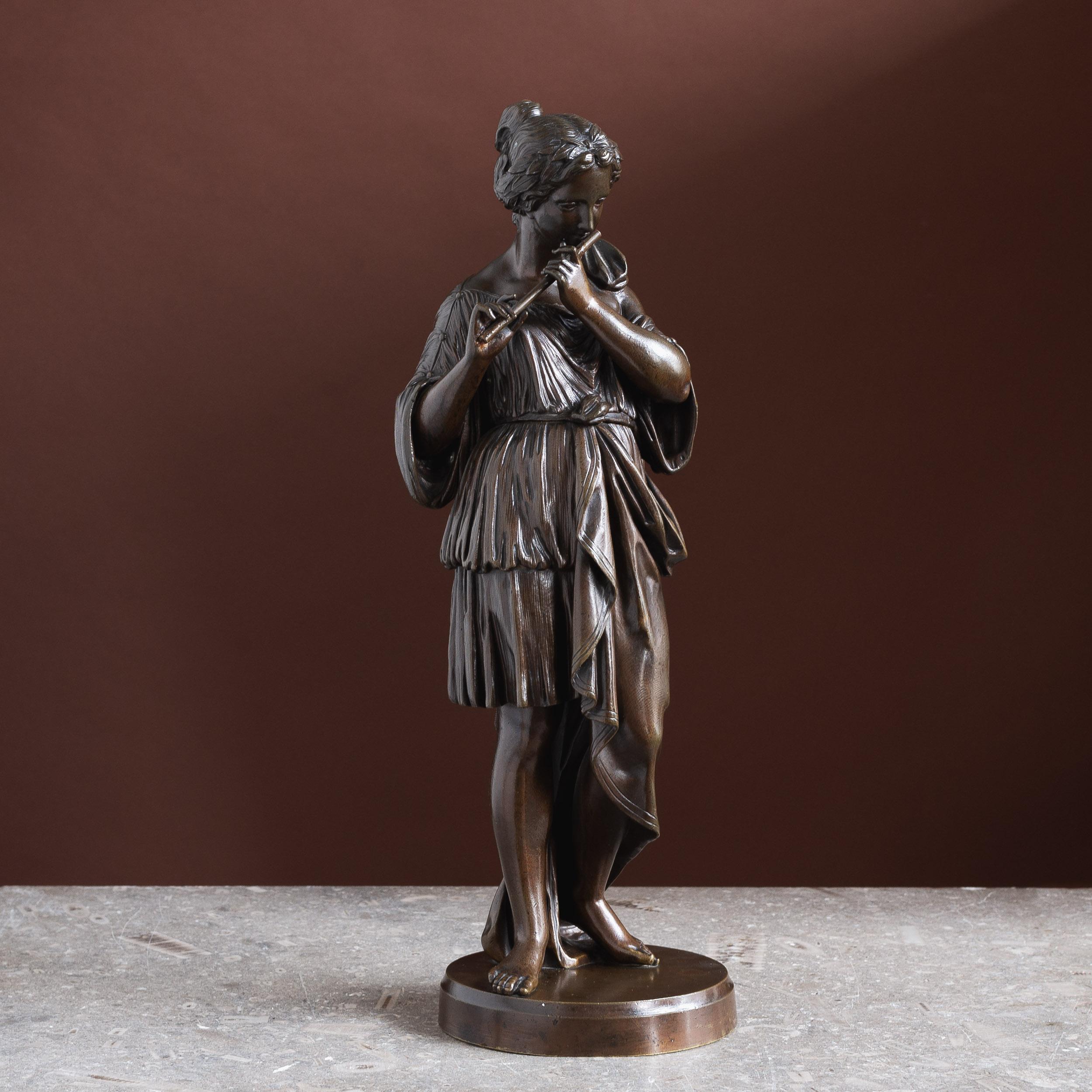 Bronzo francese di Euterpe della metà del XIX secolo in vendita 1