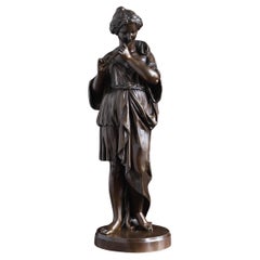Bronzo francese di Euterpe della metà del XIX secolo