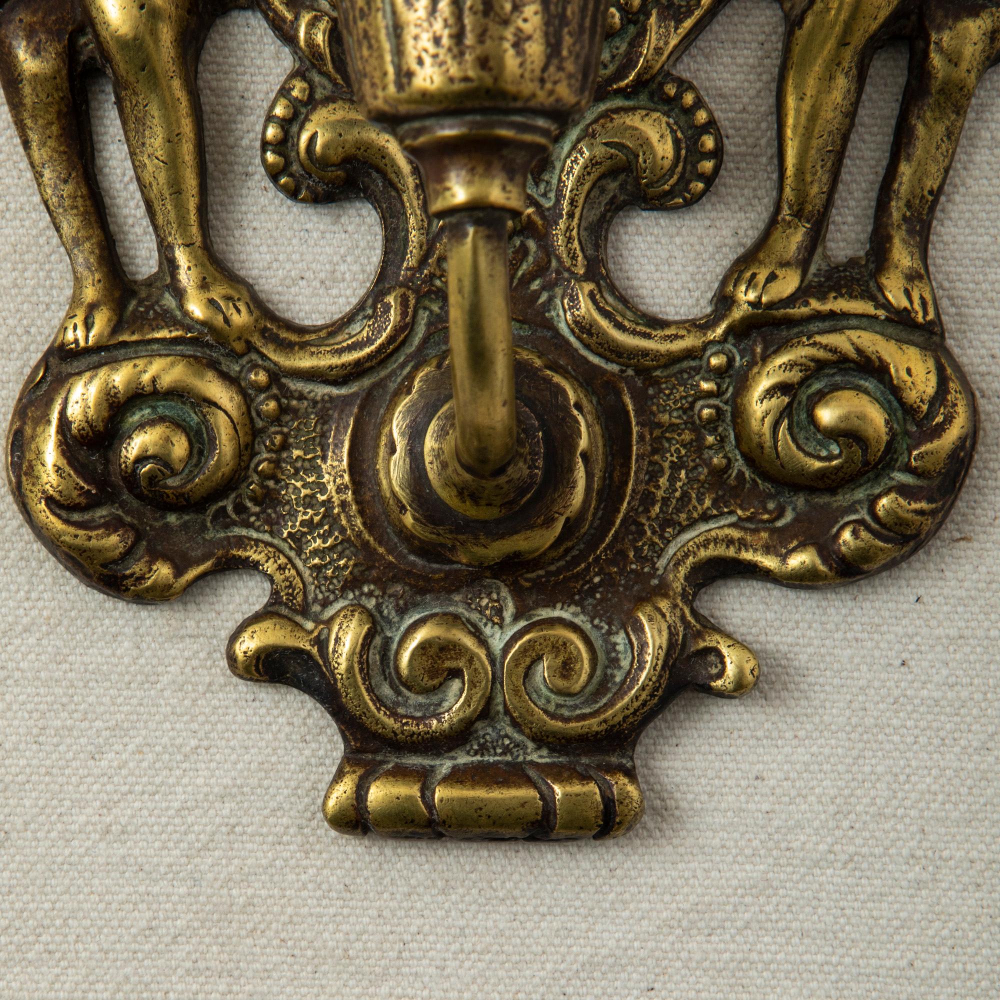 Mid-19th Century French Bronze Religious Candleholder or Sconce with Angels 5