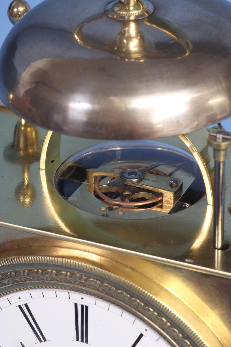 Mid 19th Century French Capucine Clock with a Glazed Balance Platform 1