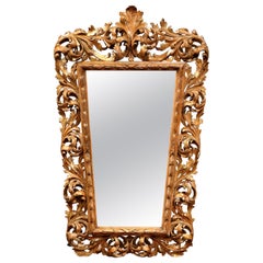 Mid-19th Century French Carved Giltwood Mirror from Provence
