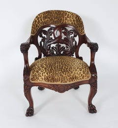 Mid-19th Century French Carved Walnut Desk Chair