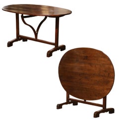 Table de dégustation en noyer sculpté de Bordeaux, milieu du XIXe siècle