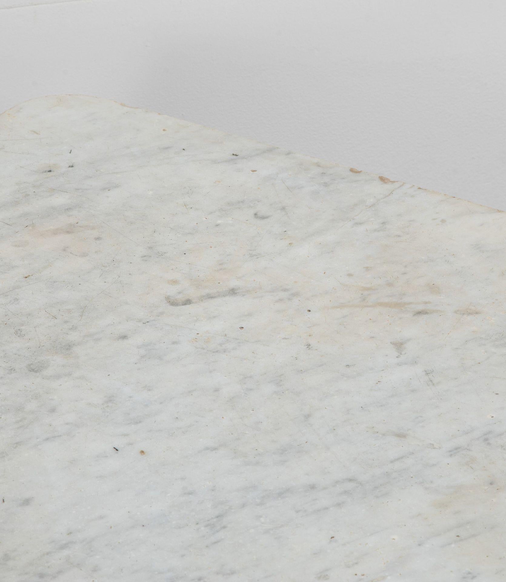 Mesa francesa de hierro fundido y mármol de mediados del siglo XIX Hierro en venta