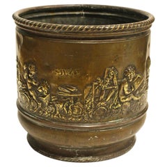 Mid-19th Century French Circular Brass Jardiniere