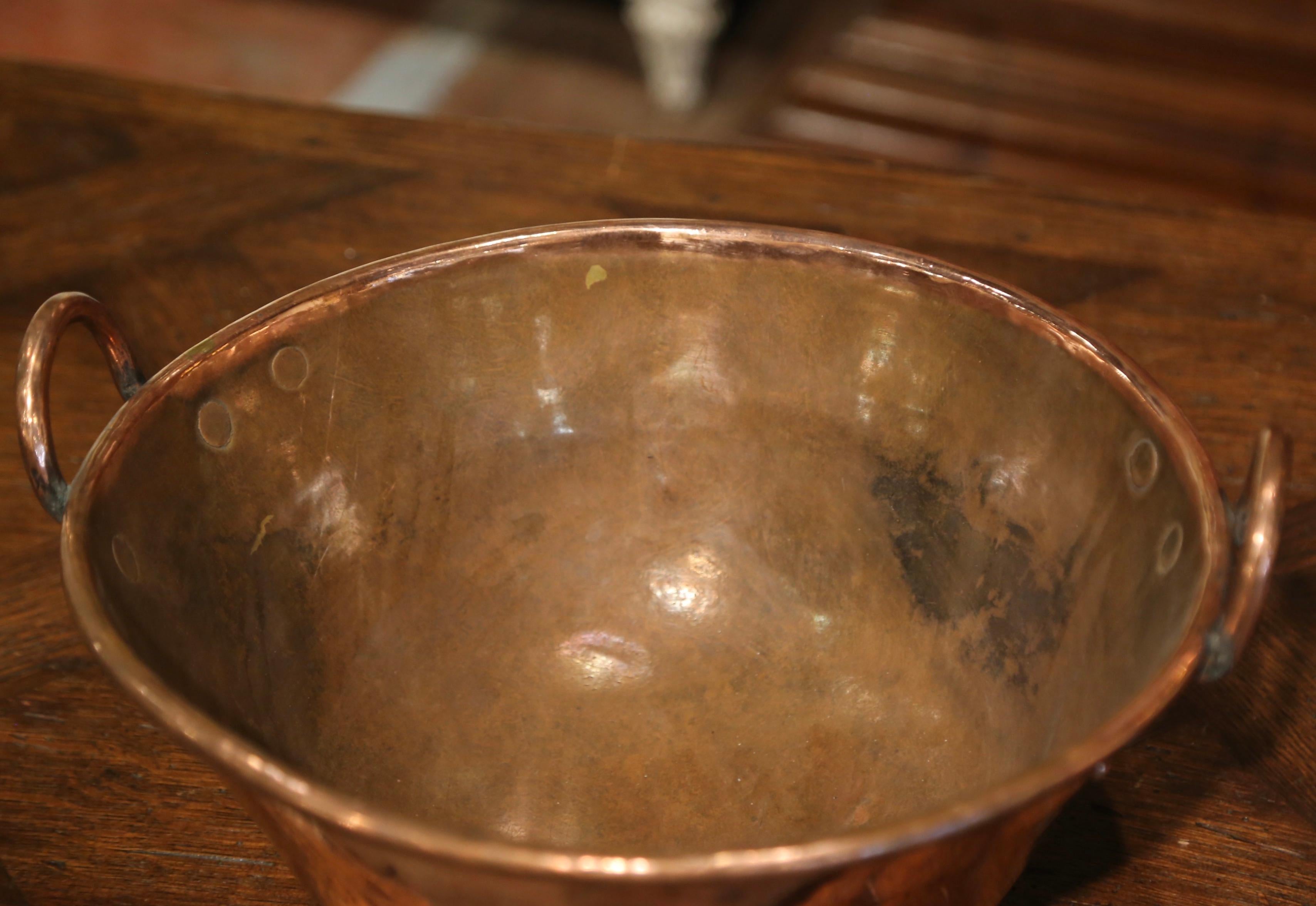 Mid-19th Century French Copper and Brass Jelly Bowl from Normandy 1