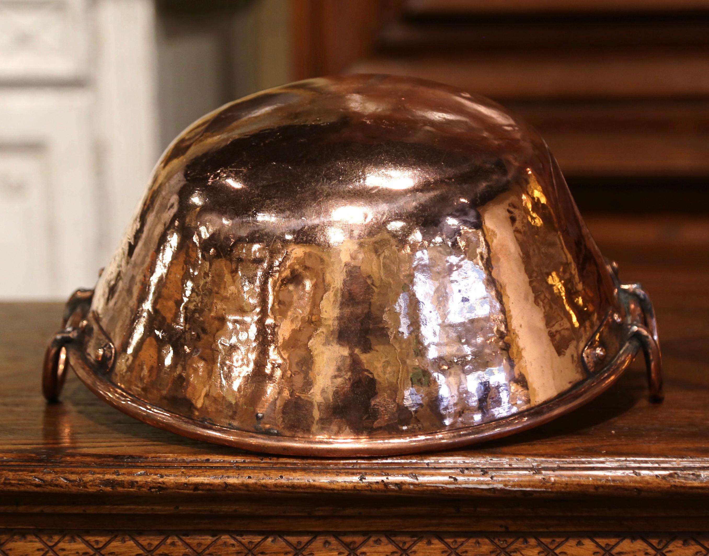 Mid-19th Century French Copper and Brass Jelly Bowl from Normandy 2