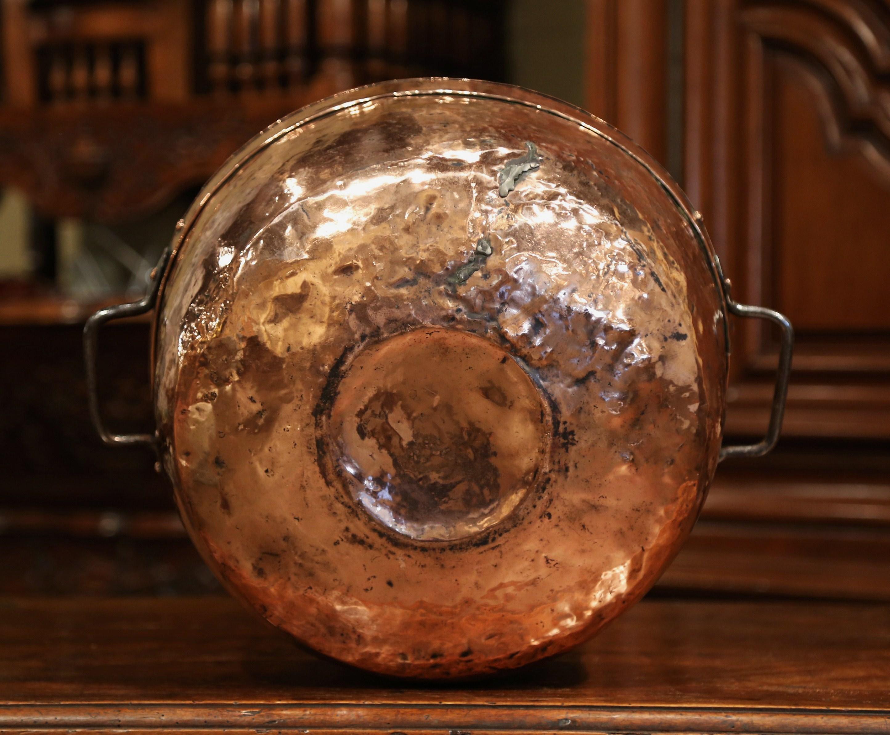 Mid-19th Century French Copper Jelly and Jam Boiling Bowl with Handles 5