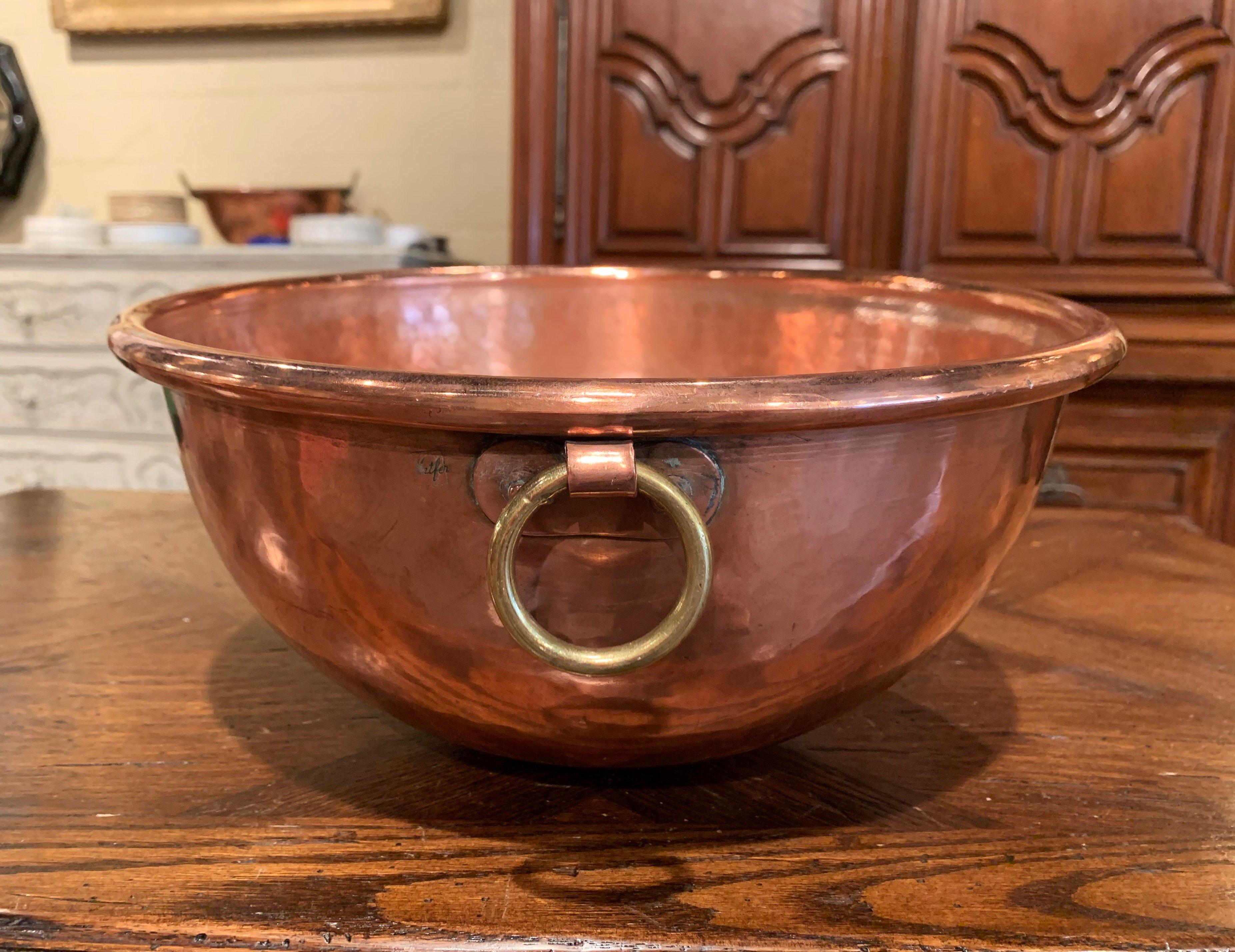 Hand-Crafted Mid-19th Century French Copper Jelly Bowl from Normandy