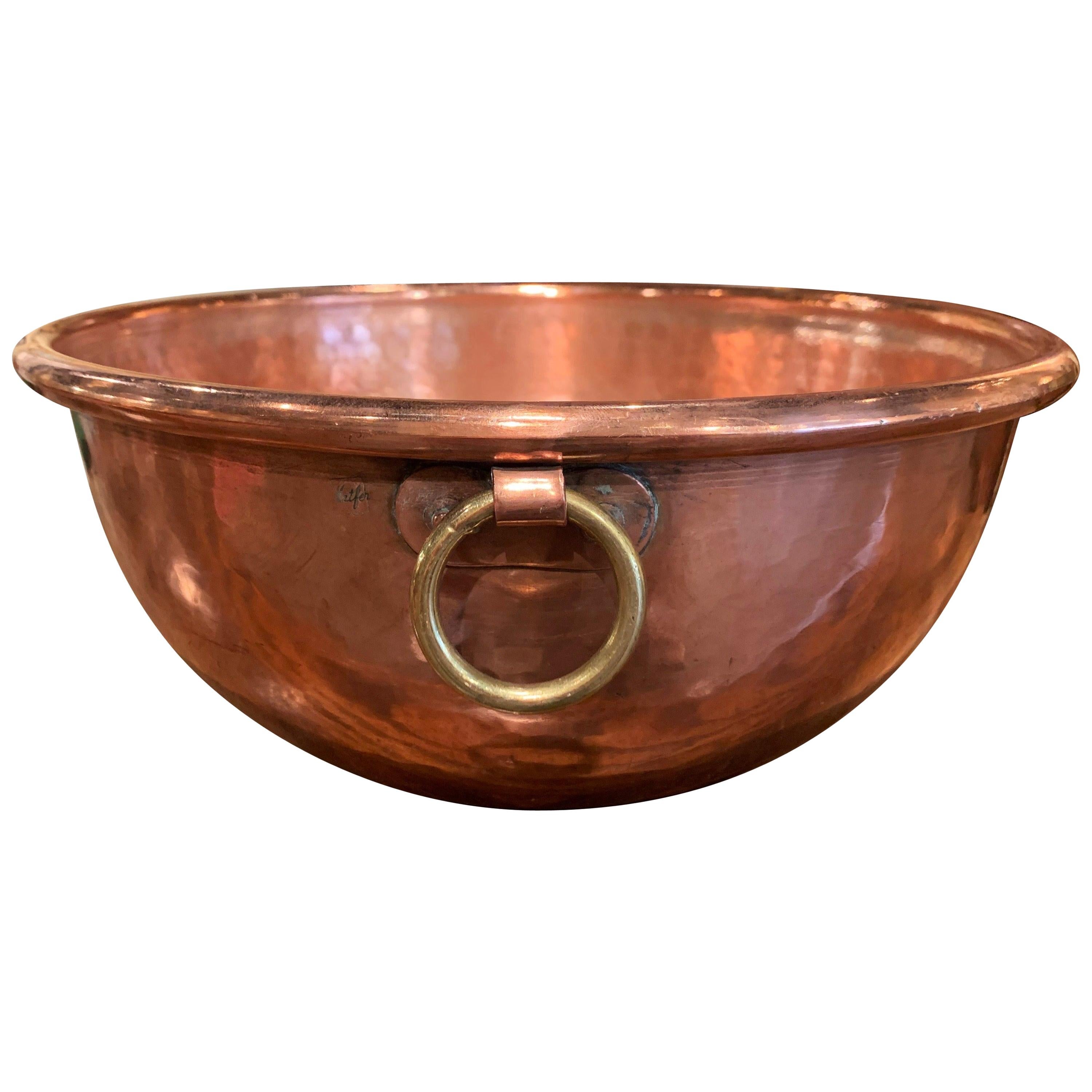 Mid-19th Century French Copper Jelly Bowl from Normandy