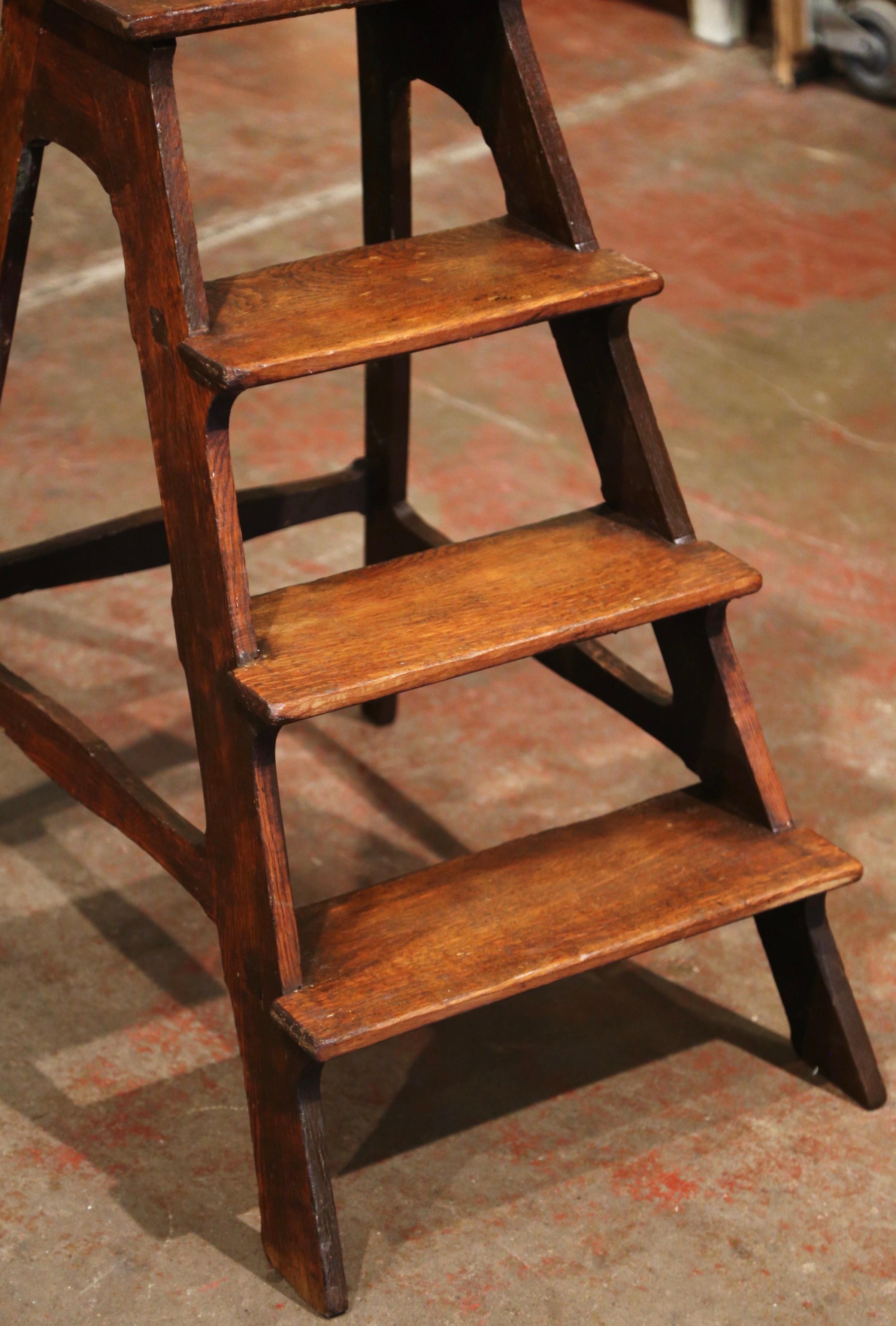 library wooden step ladder
