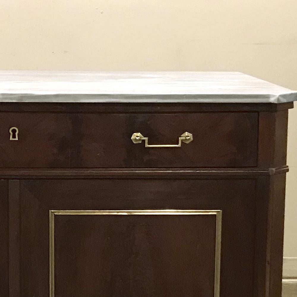 Mid-19th Century French Directoire Mahogany Marble Top Buffet 3