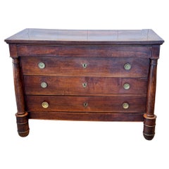 Antique Mid 19th Century French Empire Walnut Chest