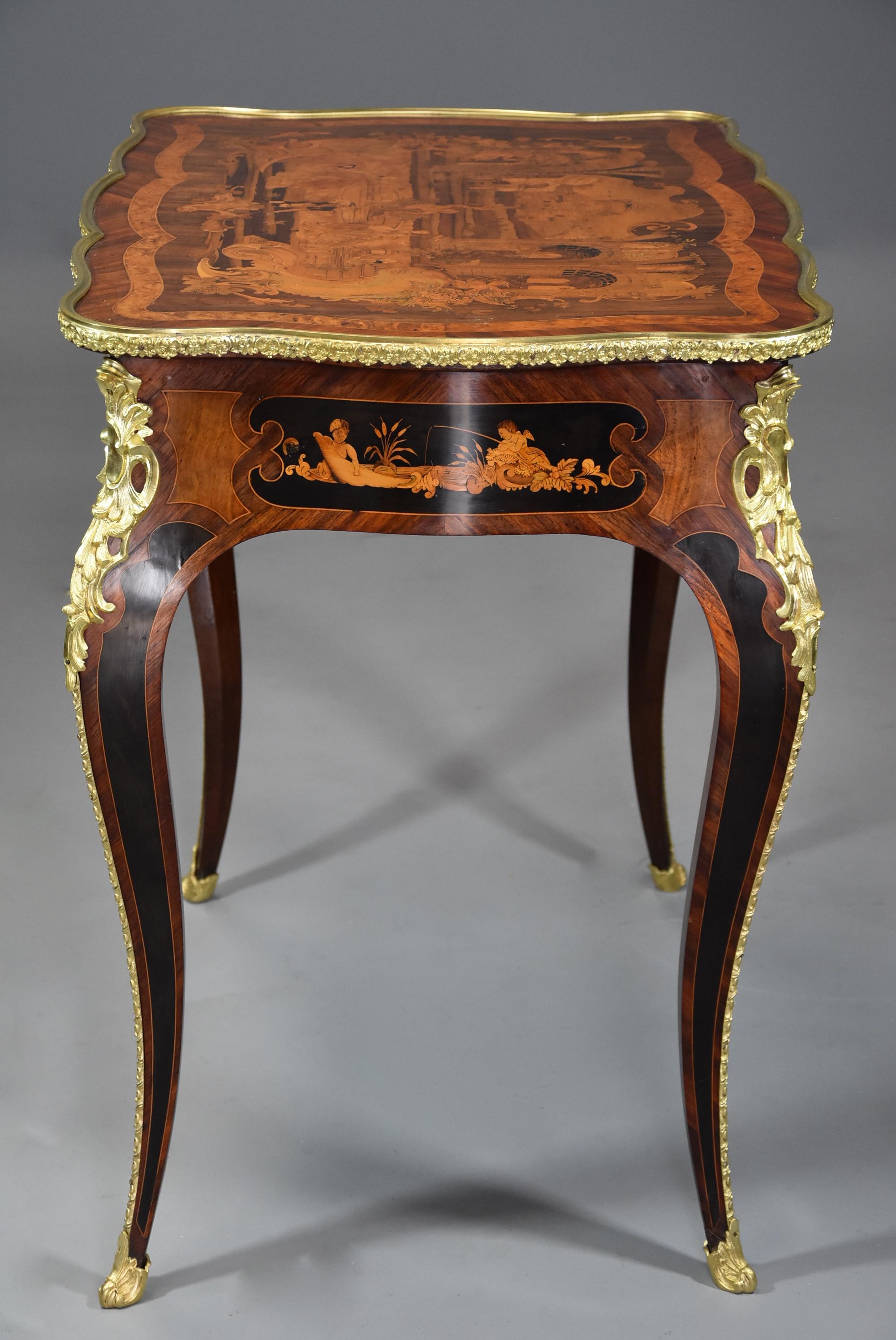 Mid-19th Century, French Fine Quality Kingwood Inlaid Centre Table For Sale 6