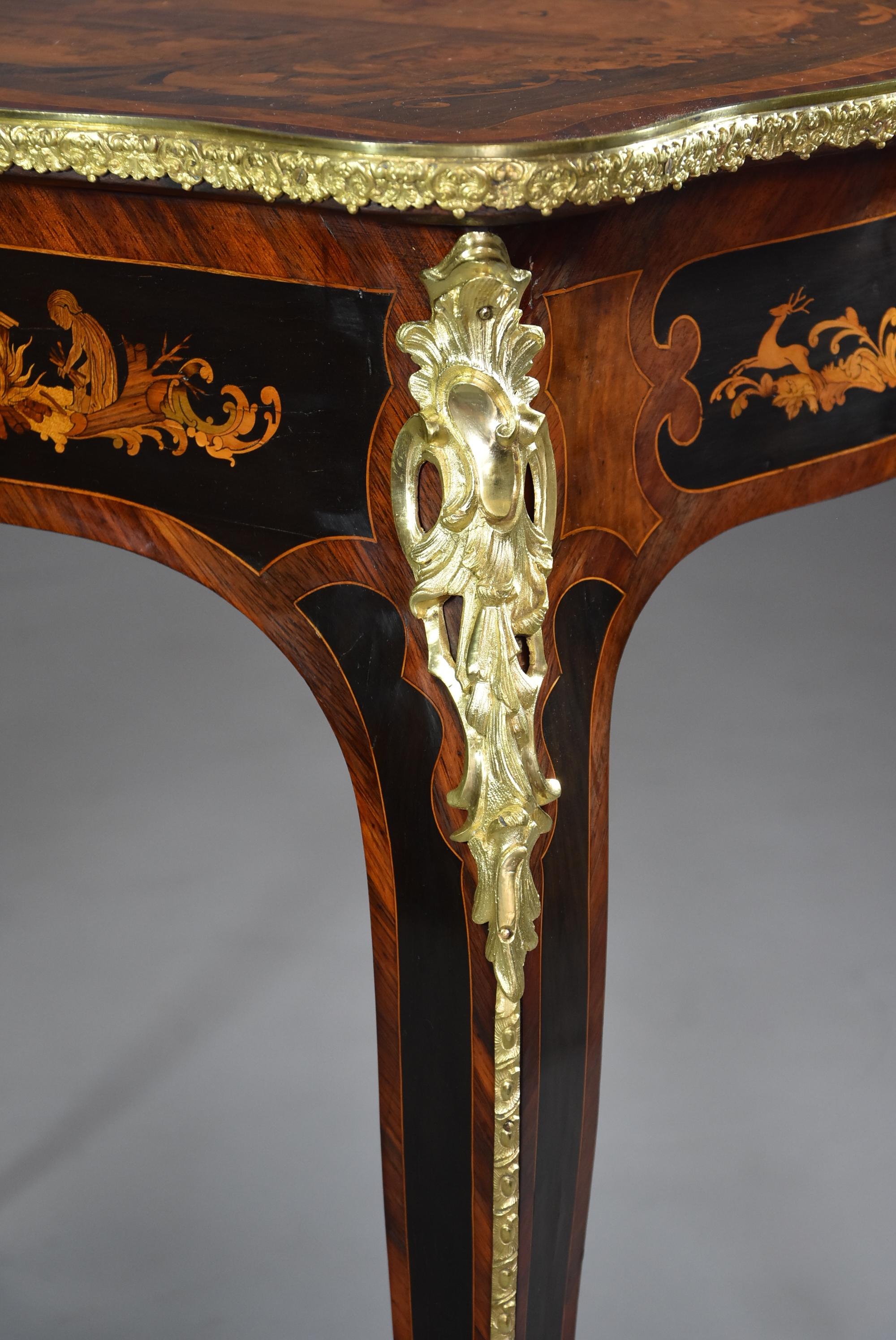 Mid-19th Century, French Fine Quality Kingwood Inlaid Centre Table For Sale 7