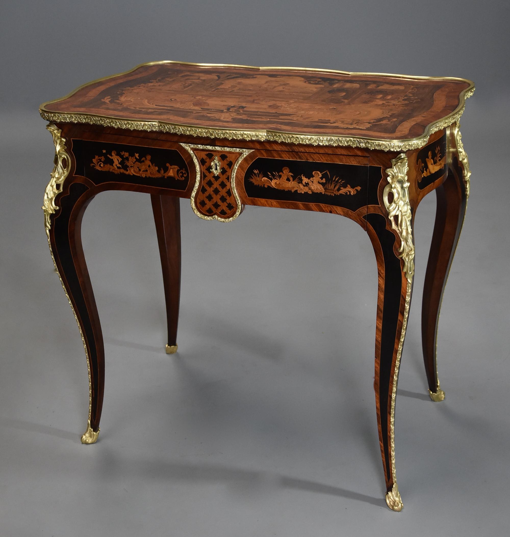 Mid-19th Century, French Fine Quality Kingwood Inlaid Centre Table In Good Condition For Sale In Suffolk, GB