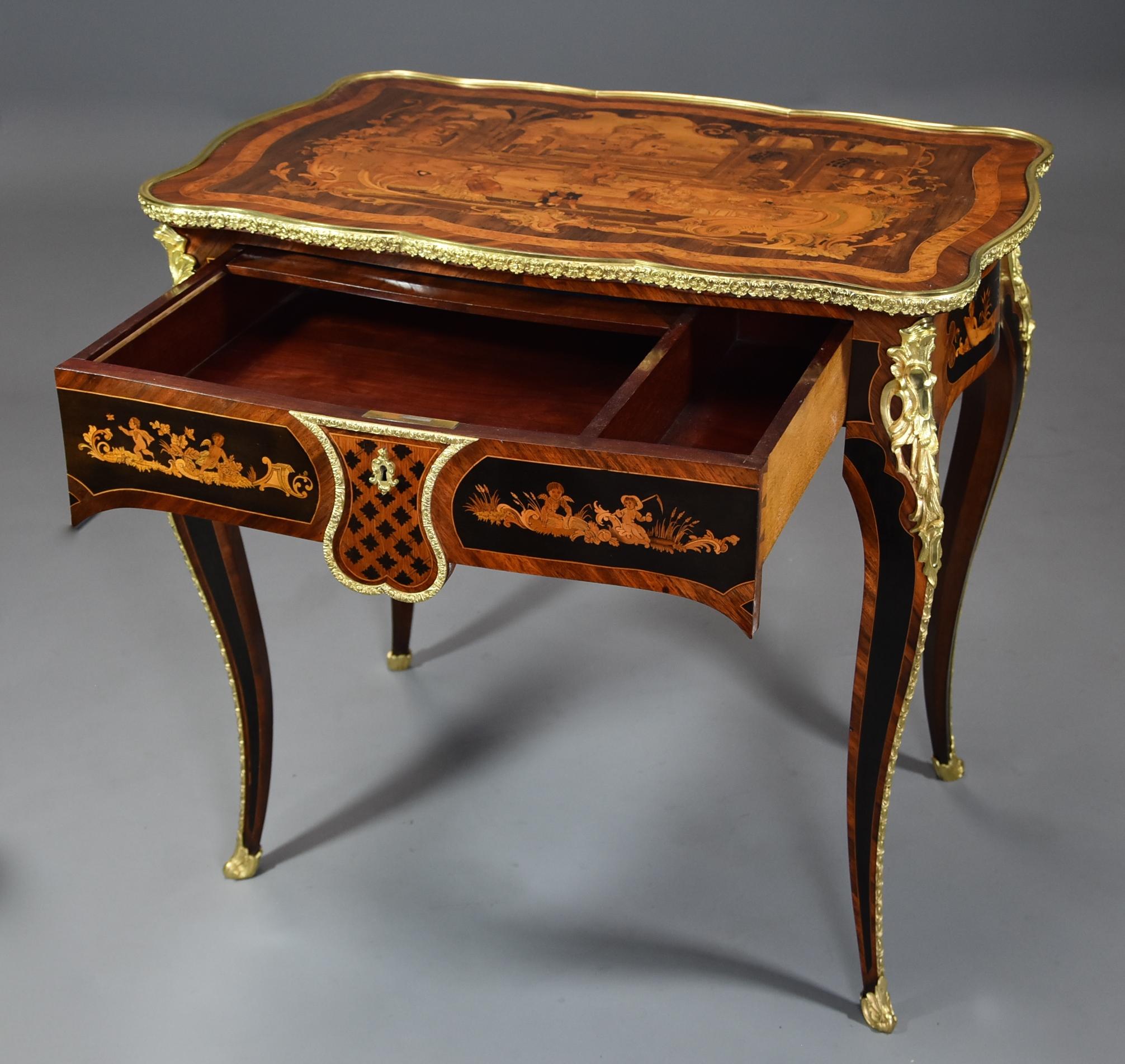 Mid-19th Century, French Fine Quality Kingwood Inlaid Centre Table For Sale 4