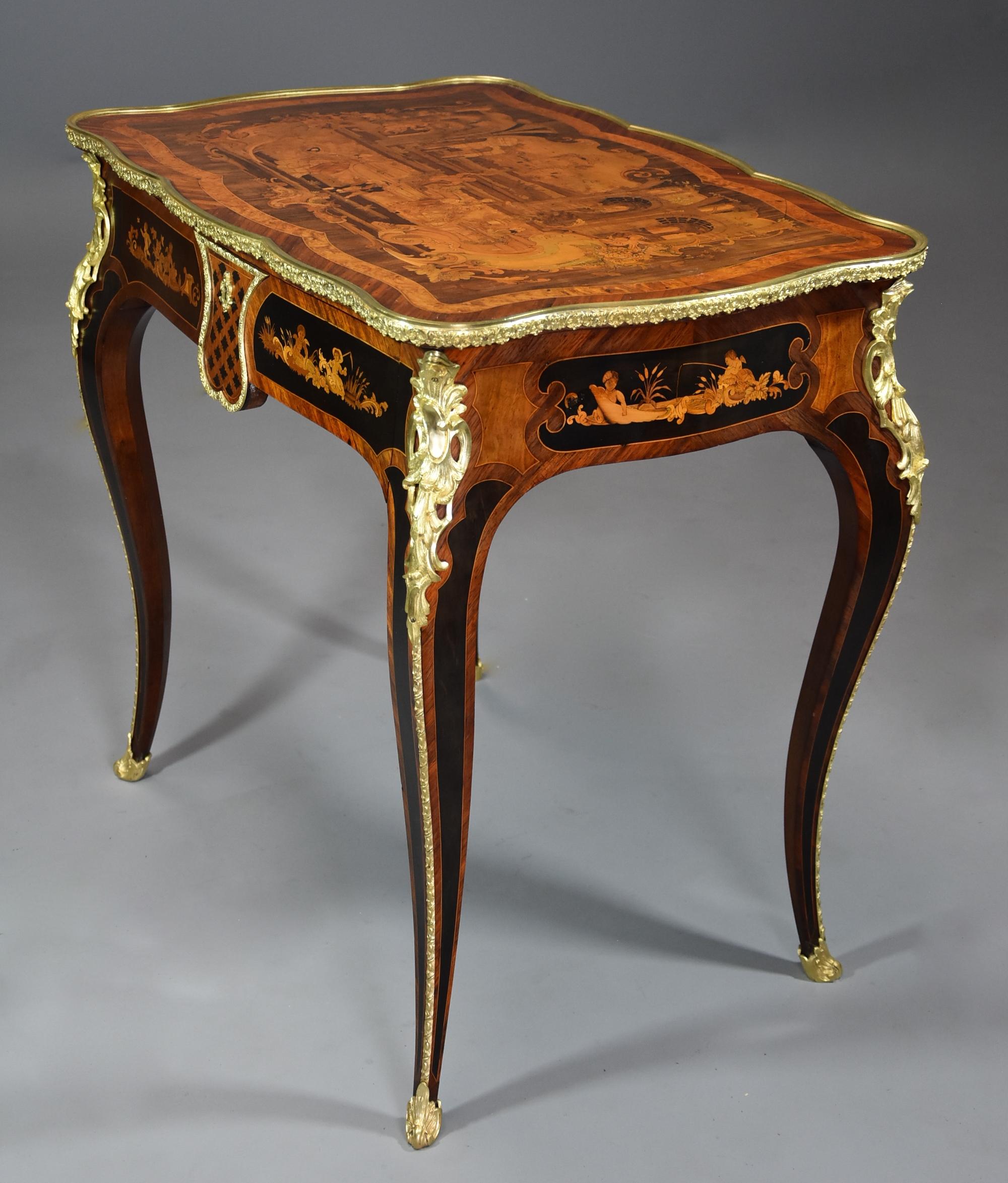 Mid-19th Century, French Fine Quality Kingwood Inlaid Centre Table For Sale 5