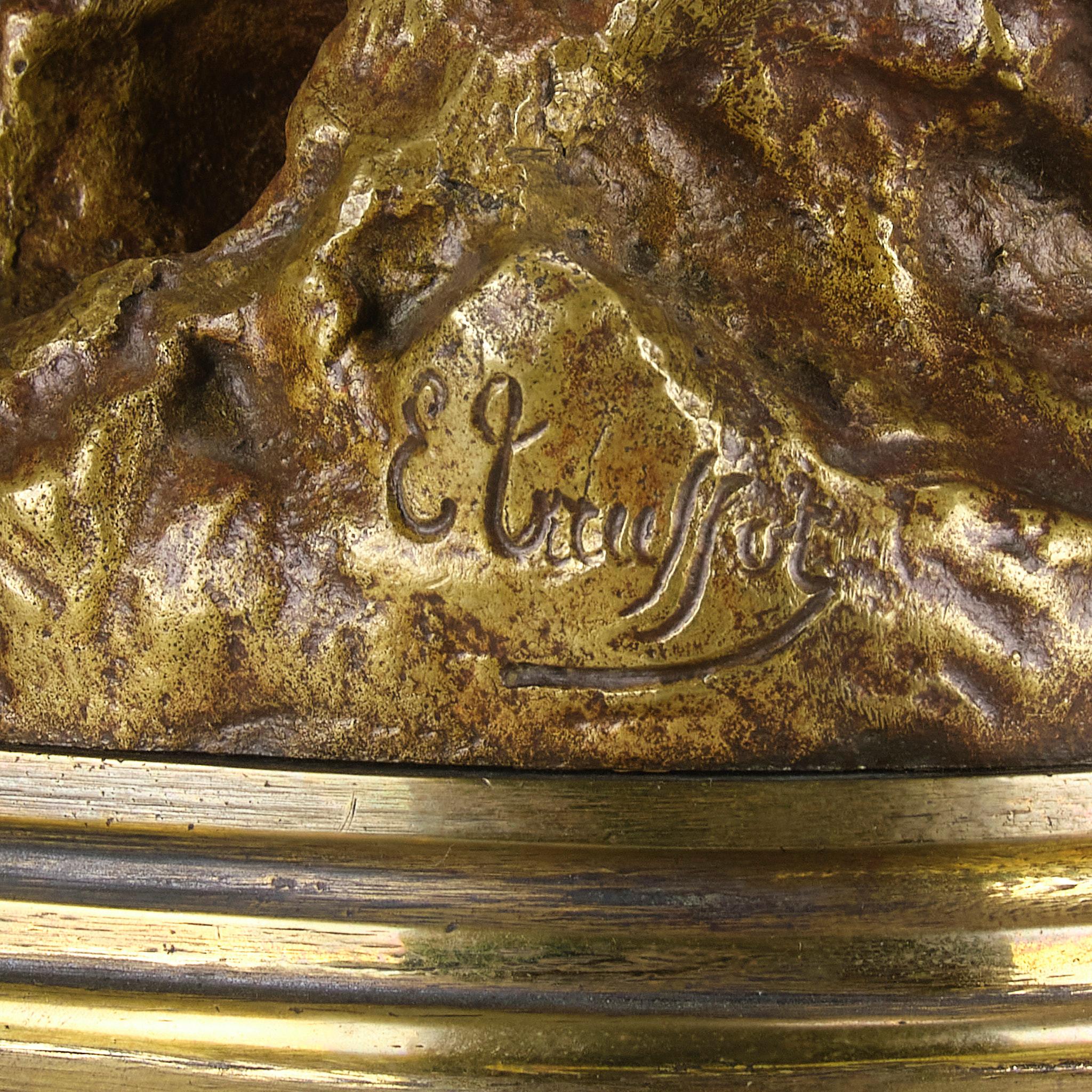 Französische vergoldete Bronze „Rabbits at their Burrow“ von Emile Truffot aus der Mitte des 19. Jahrhunderts im Angebot 9
