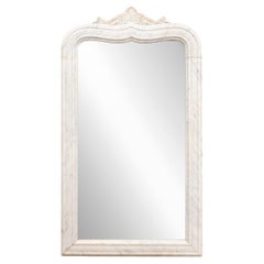 Miroir en marbre blanc et gris du milieu du 19e siècle (France)