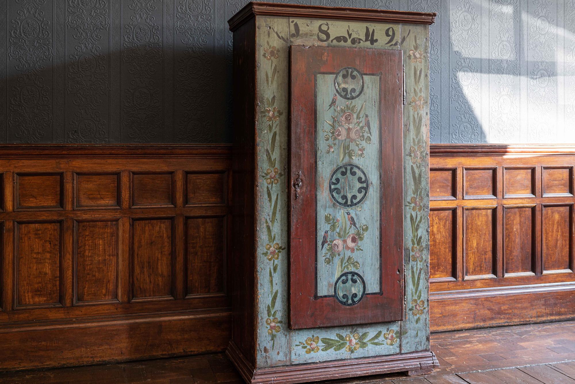 Mid-19th Century French Hand Painted Cupboard, 1849 11
