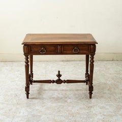 Mid-19th Century French Henri II Style Walnut Writing Table or Desk