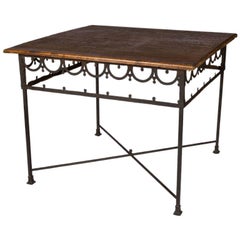 Mid 19th Century French Iron and Wood Table