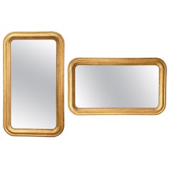 Miroir à feuilles d
or sculpté Louis Philippe, France, milieu du 19e siècle