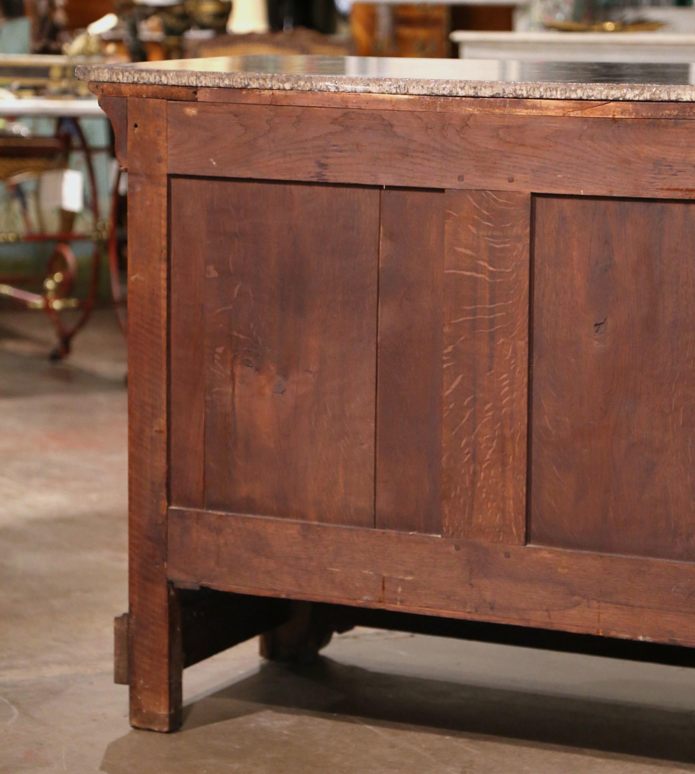 Mid-19th Century French Louis Philippe Marble Top Walnut Four-Drawer Chest 10