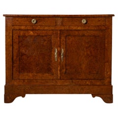 Mid-19th Century French Louis Philippe Period Burl Elm Buffet or Sideboard