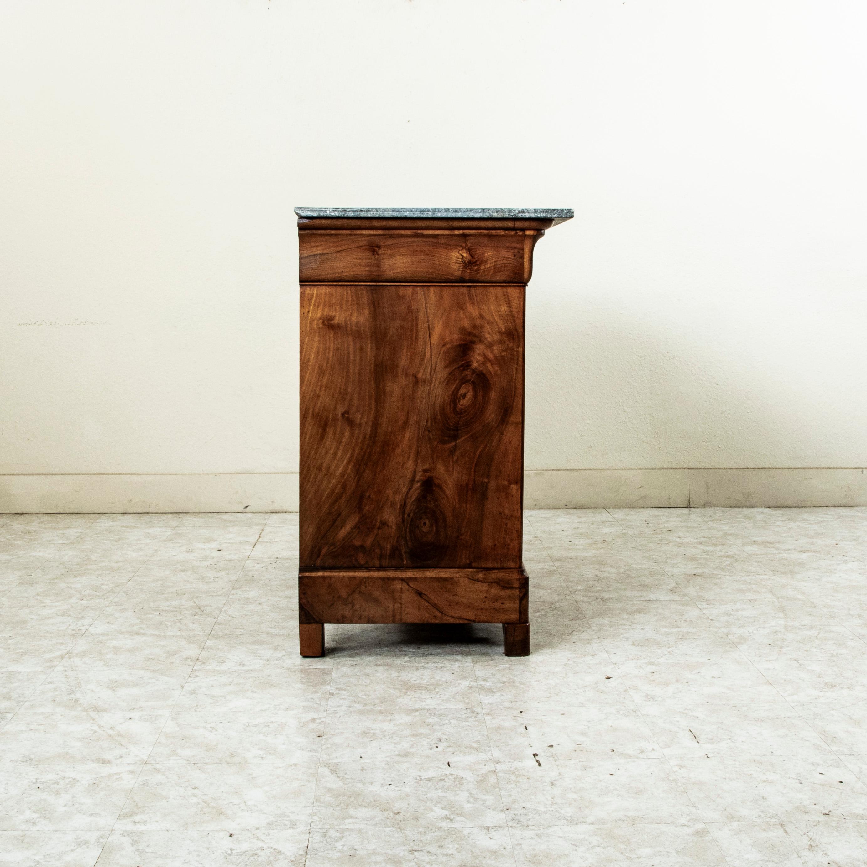 Mid-19th Century French Louis Philippe Period Burl Walnut Commode or Chest For Sale 2
