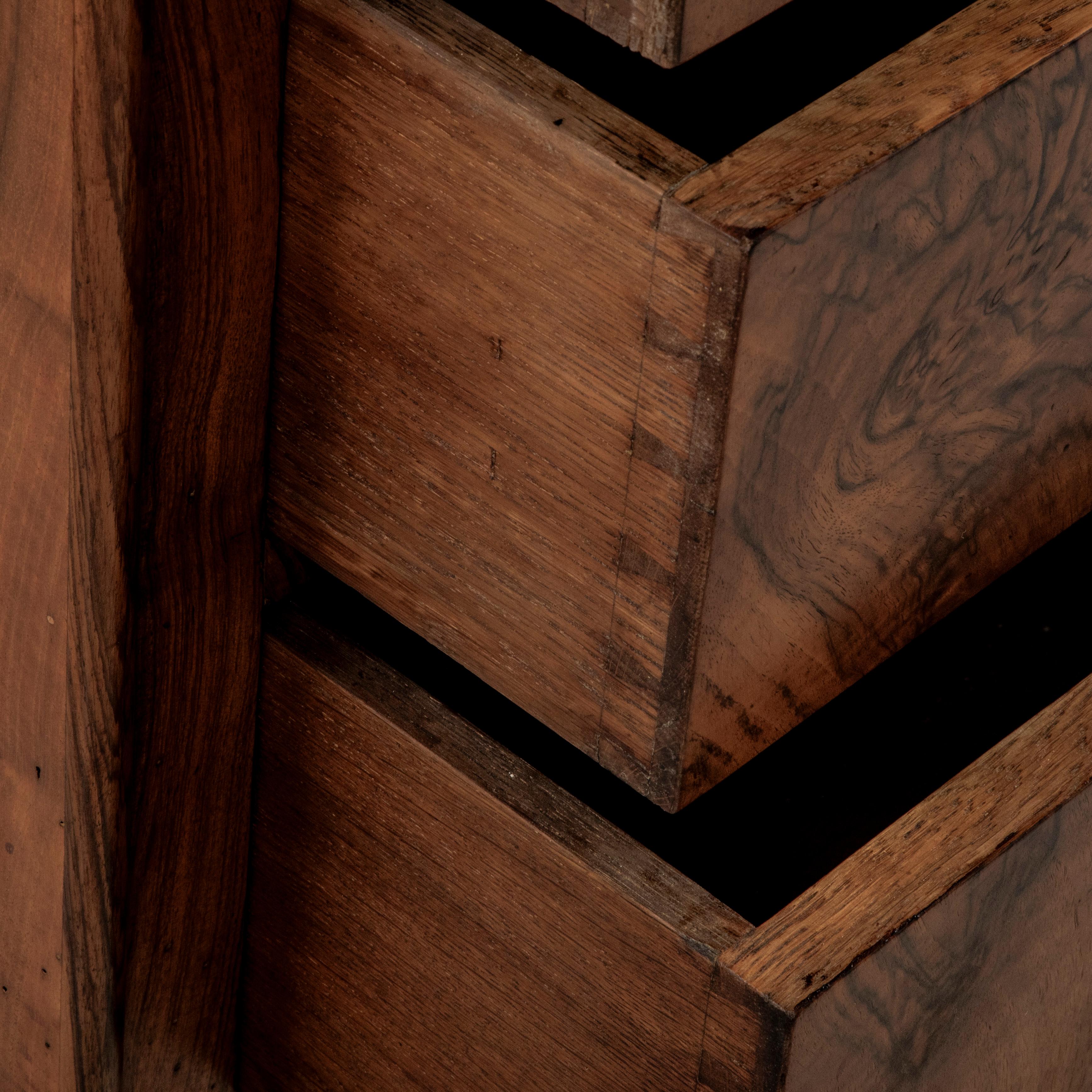Mid-19th Century French Louis Philippe Period Burl Walnut Commode or Chest For Sale 4