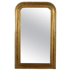 Specchio in legno dorato francese del periodo Louis Philippe della metà del XIX secolo