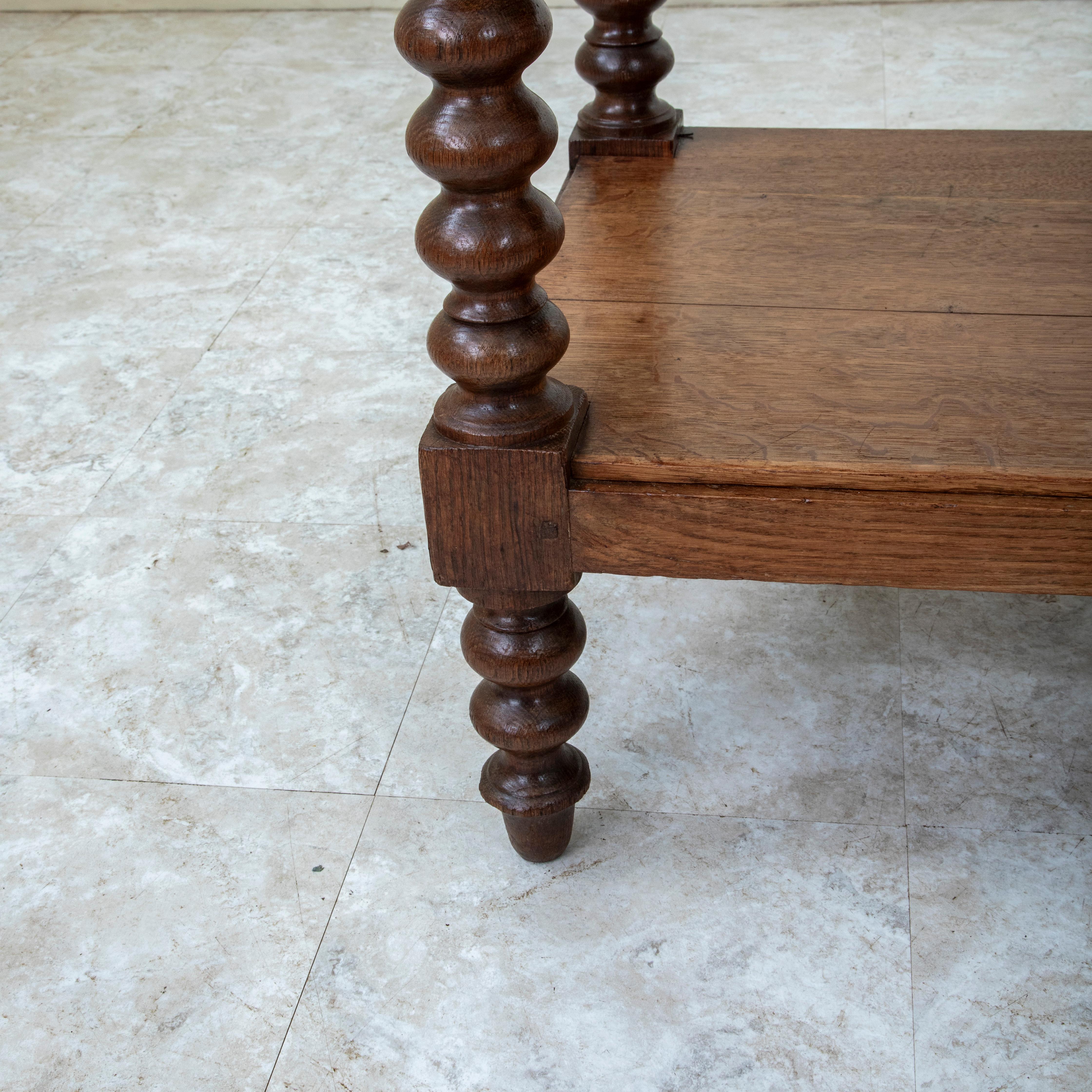 Mid-19th Century French Louis Philippe Period Oak Draper's Table, Kitchen Island 10