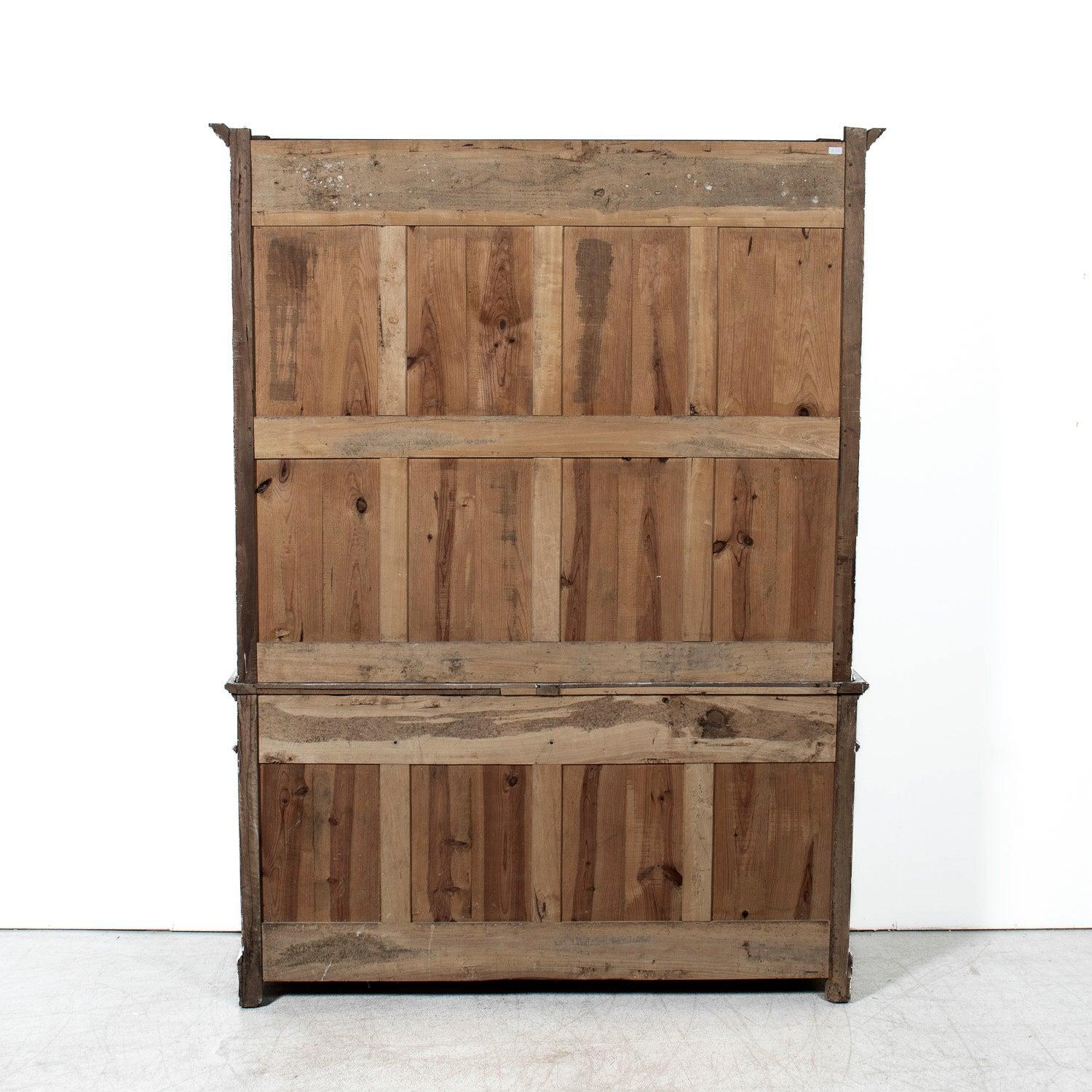 Mid-19th Century French Louis Philippe Period Painted Bookcase/Buffet Deux Corps im Angebot 7