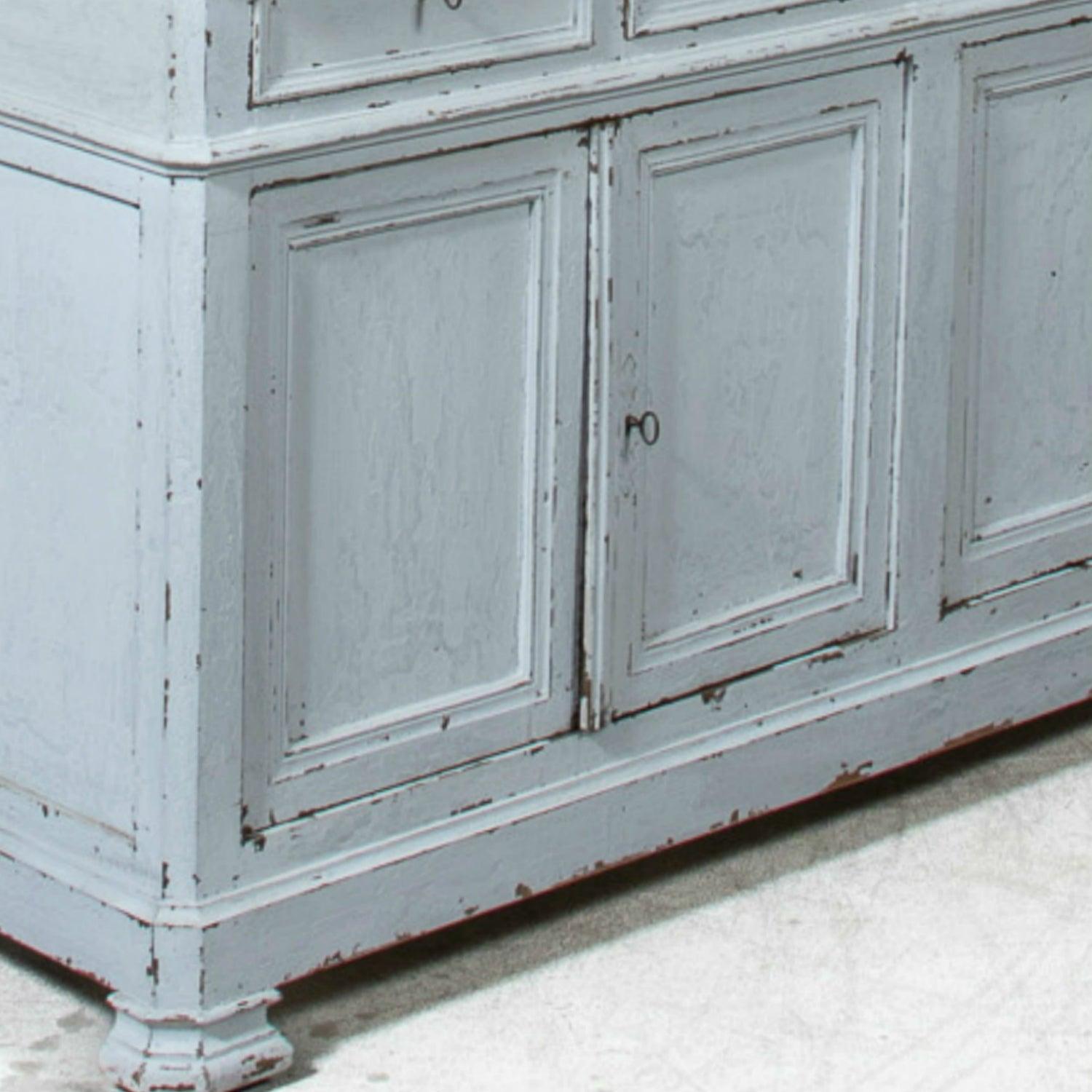 Mid-19th Century French Louis Philippe Period Painted Bookcase/Buffet Deux Corps im Angebot 2