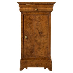 Mid 19th Century French Louis Philippe Style Burl Elm Nightstand or Cabinet
