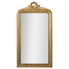 Mid-19th Century French Louis Philippe Style Gilt Wood Mirror, Louis XVI Motif