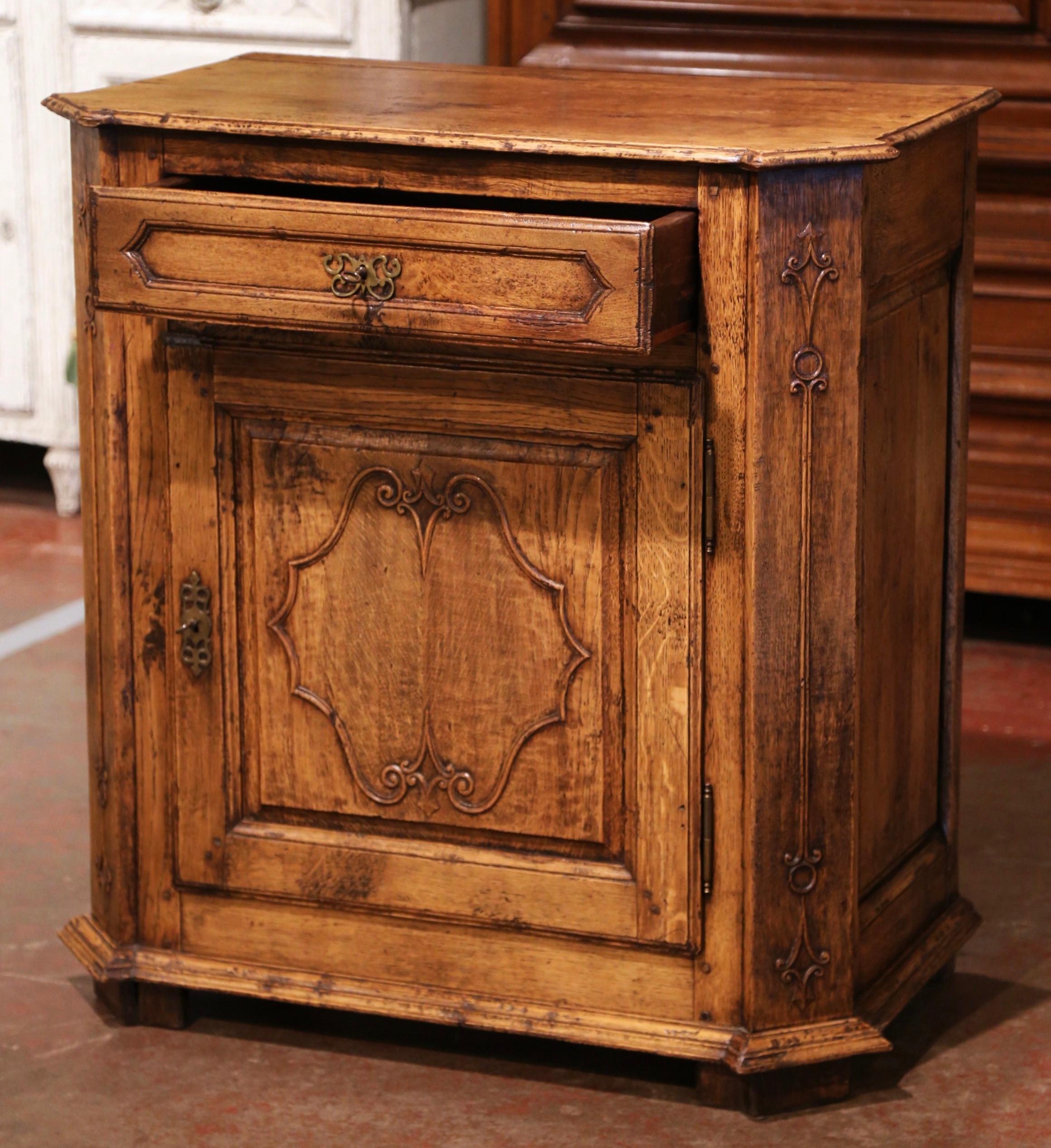 Mid-19th Century French Louis XIV Carved Oak and Chestnut Confiturier Cabinet 2