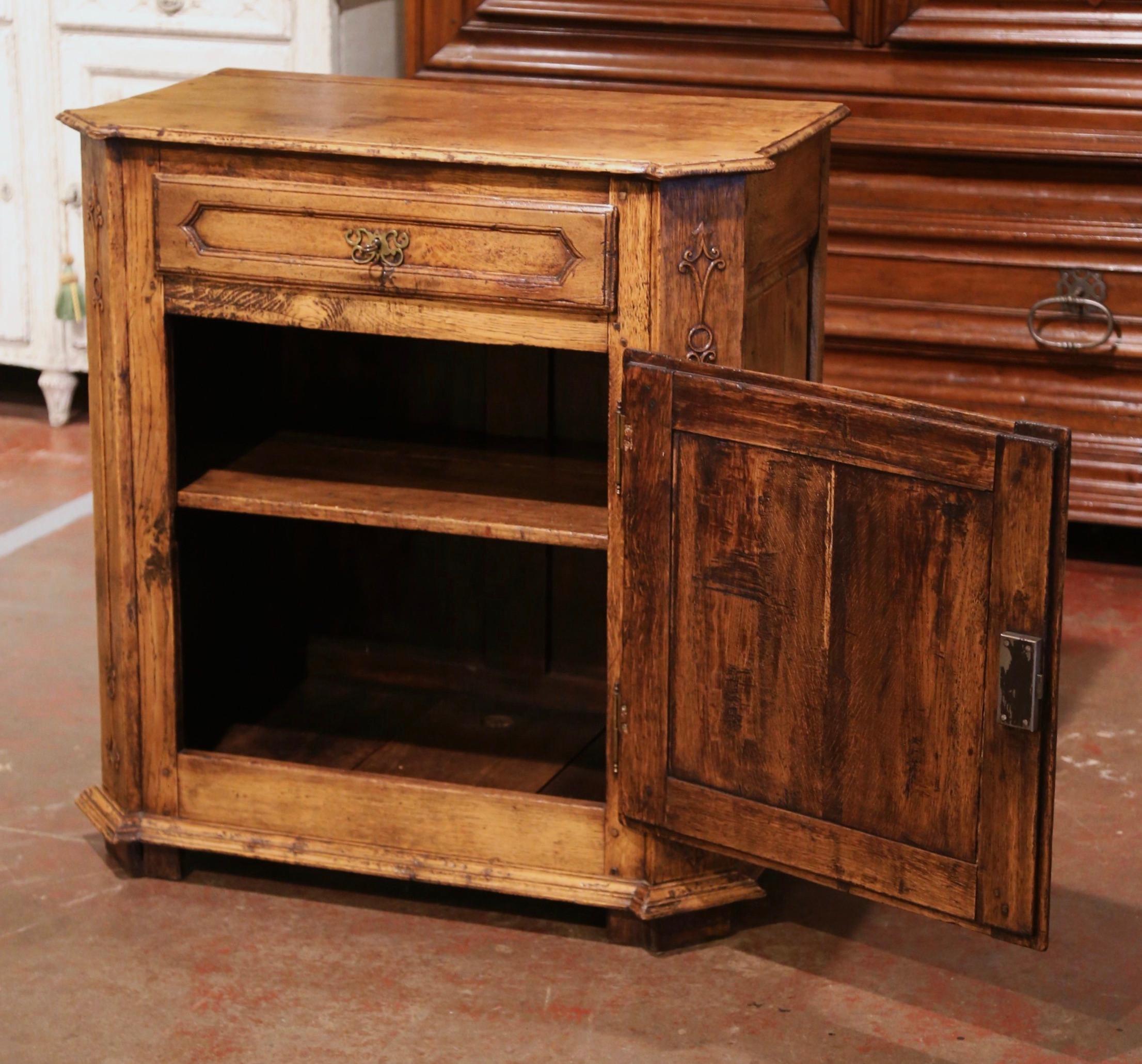 Mid-19th Century French Louis XIV Carved Oak and Chestnut Confiturier Cabinet 4