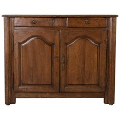 Mid-19th Century French Louis XIV Style Artisan-Made Oak Buffet or Sideboard