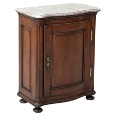 Mid 19th Century French Louis XIV Style Oak Cabinet with Marble Top