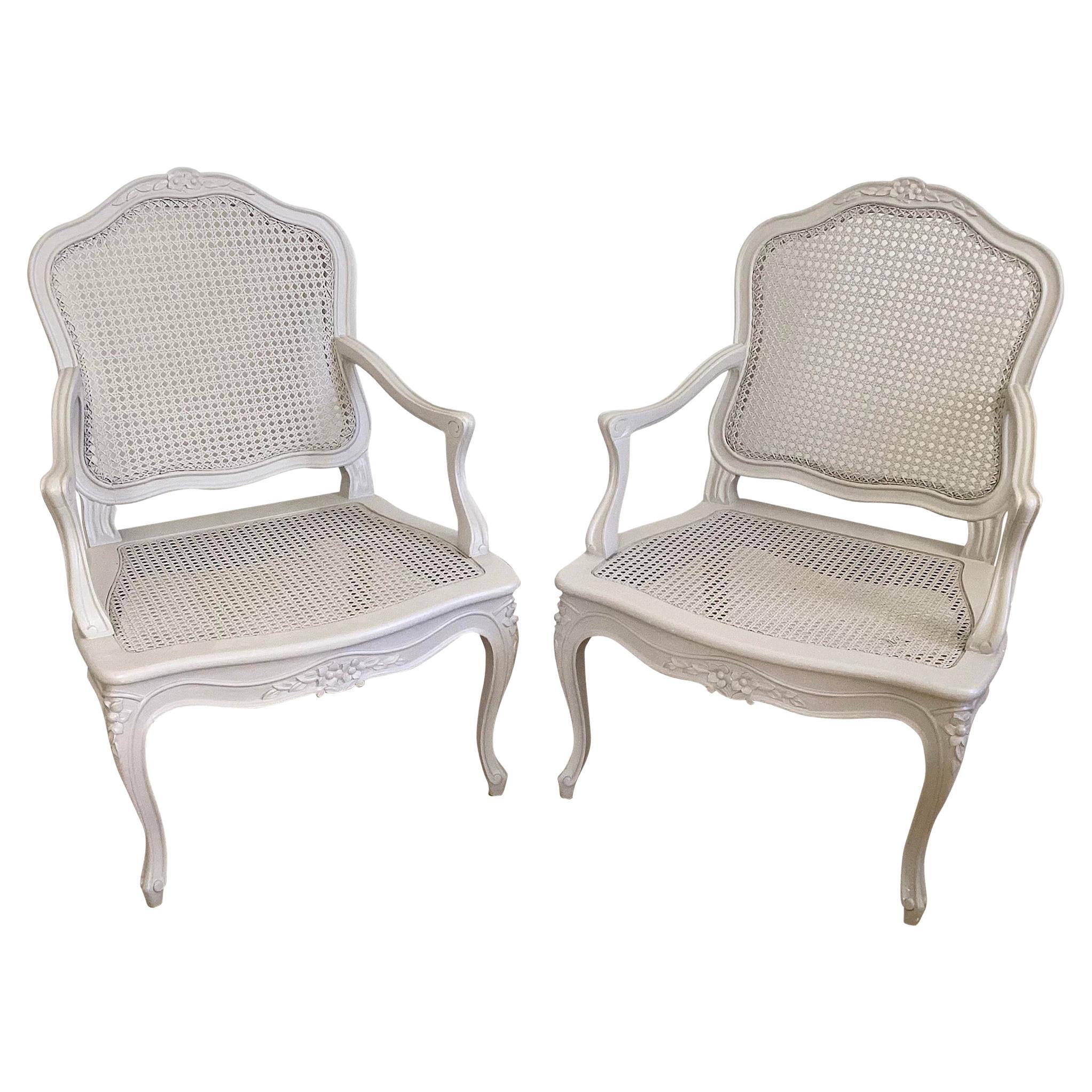 Mid-19th Century French Louis XV Fauteuil Guggenheim Collection, a Pair For Sale