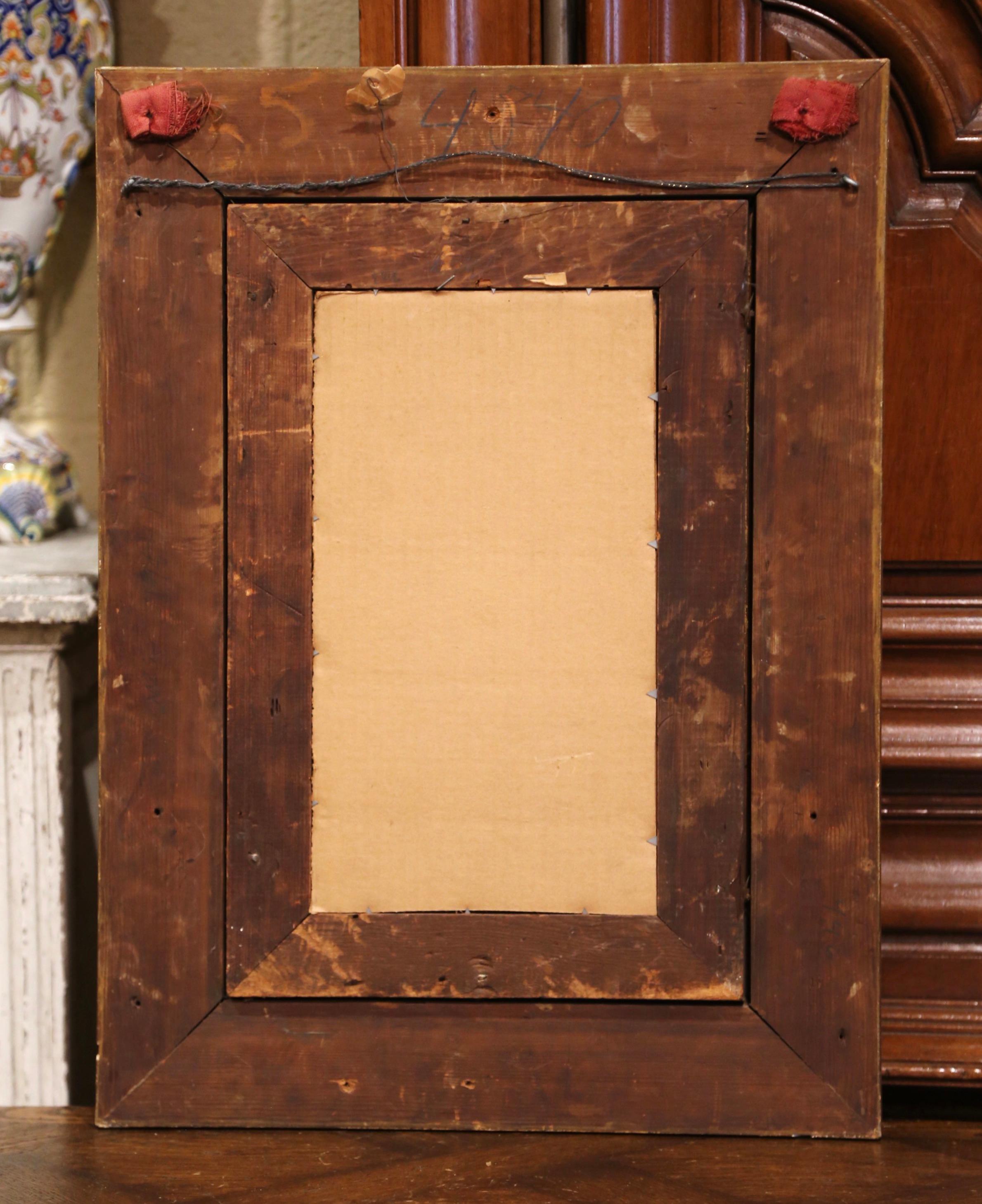 Mid-19th Century French Louis XVI Carved Giltwood Wall Mirror 2