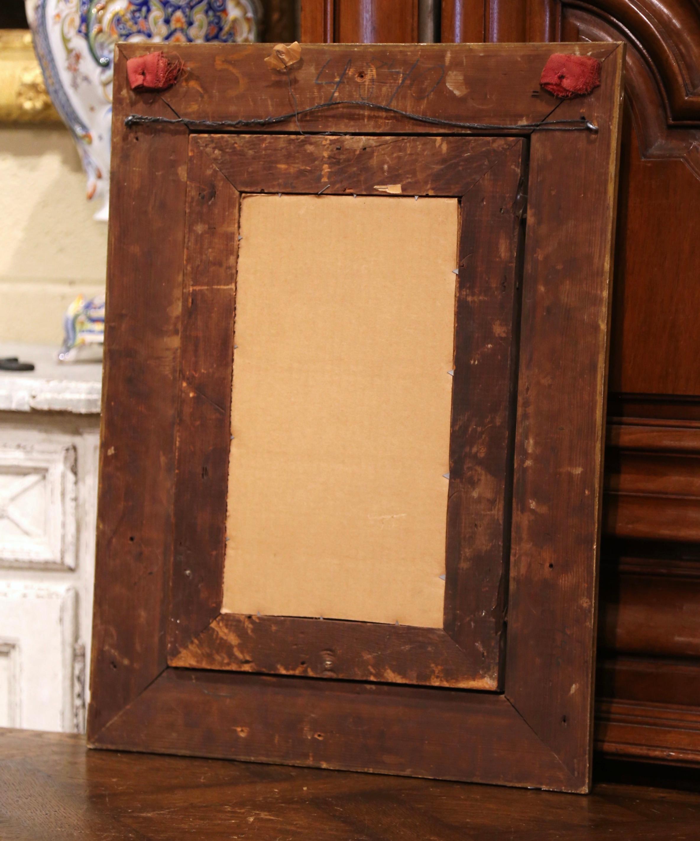 Mid-19th Century French Louis XVI Carved Giltwood Wall Mirror 3