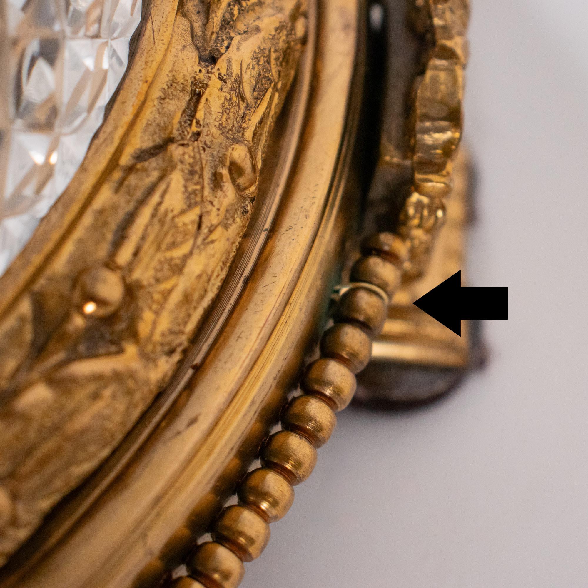 Mitte des 19. Jahrhunderts Französisch Louis XVI Revival Ormolu und Kristall Kandelaber im Angebot 5