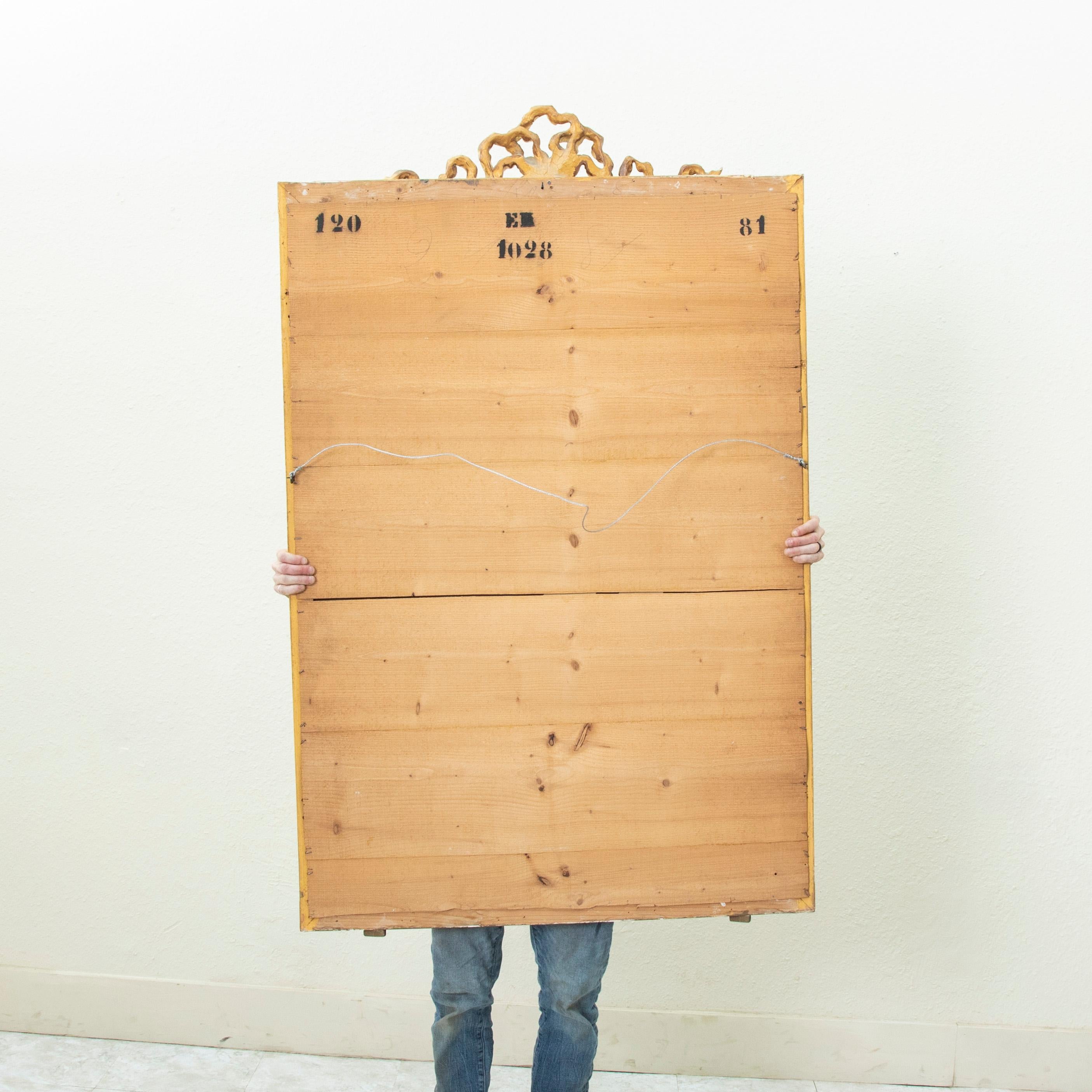 Mitte des 19. Jahrhunderts Französisch Louis XVI-Stil vergoldet Wood Wall Mirror im Angebot 3